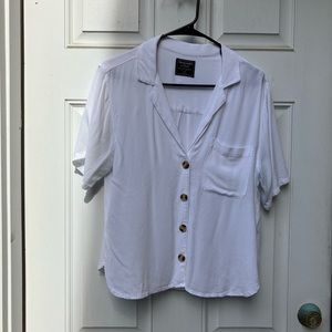 A&F White Button Up